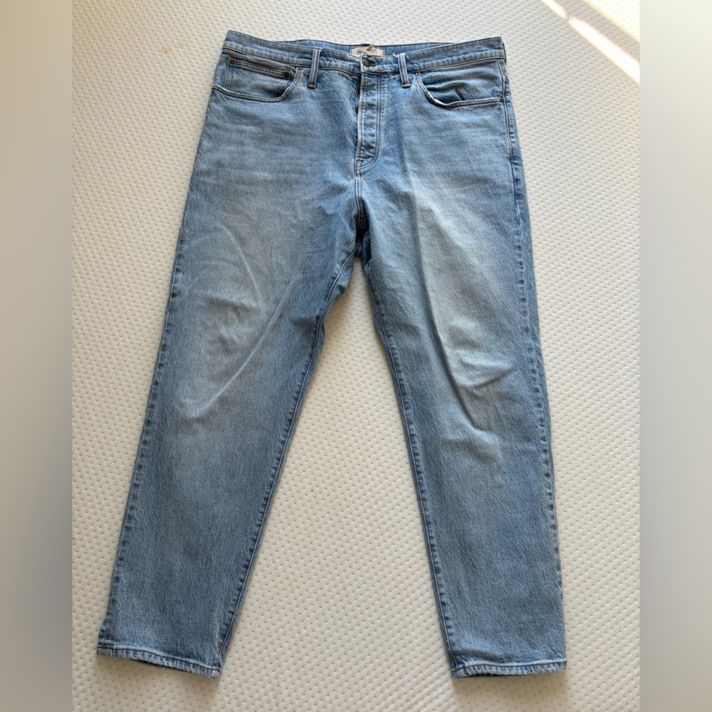 Madewell Light Wash Relaxed Taper Jeans